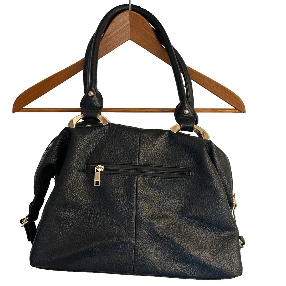 Mellow World Black Leather Shoulder Bag